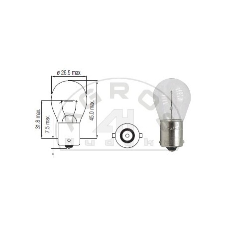 Żarówka 12V 21W BA15s (szt)