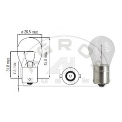 Żarówka 12V 21W BA15s (op-10szt)