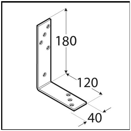 Kątownik budowlany 180*120*40 KB3
