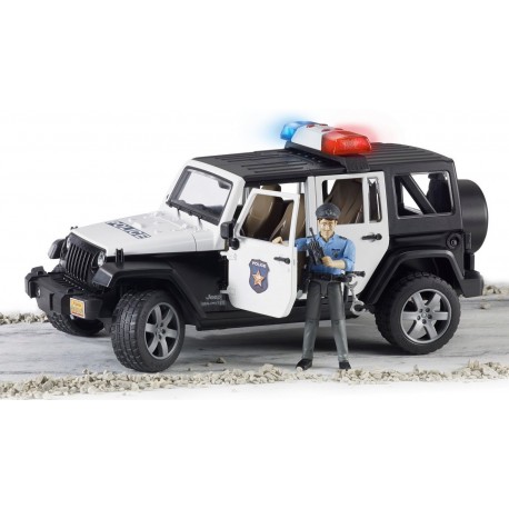 Zabawka Jeep Wrangler policja + figurka