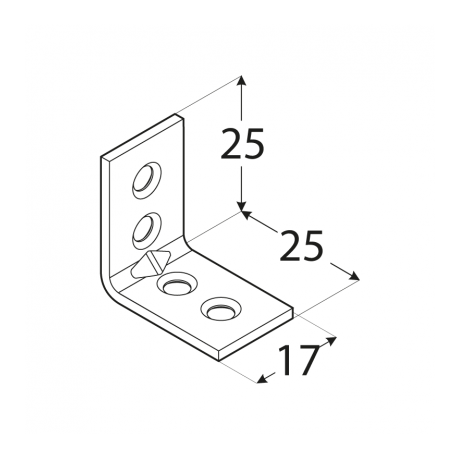 Kątownik budowlany 25*25*17 KWO1