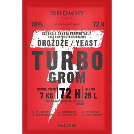 Drożdże gorzelnicze Turbo Grom 72h 120g. Biowin