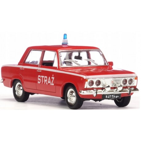 Zabawka samochód Fiat 125p STRAŻ /PRL/