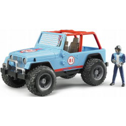 Zabawka Jeep Cross-country niebieski + figurka