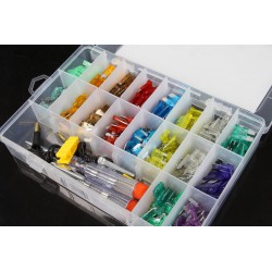 Skrzyneczka bezpieczników płaskich 310szt + probów