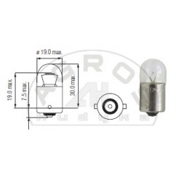 Żarówka 24V 5W BA15s (op-10szt)
