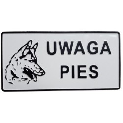Tablica "UWAGA PIES"