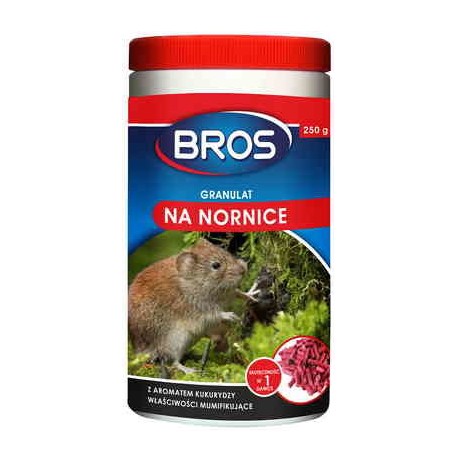 Granulat na nornice i karczowniki 250g. Bros