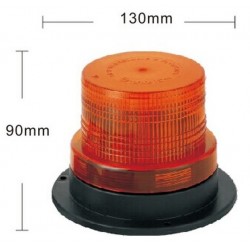 Lampa ostrzeg-kogut LED 12/24V magnes mała R65