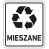 Naklejka na kosz 15*13cm. MIESZANE
