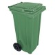 Pojemnik plastikowy na śmieci 120l. zielony