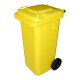 Pojemnik plastikowy na śmieci 240l. żółty