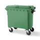 Pojemnik plastikowy na śmieci 660l. zielony