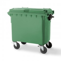 Pojemnik plastikowy na śmieci 660l. zielony