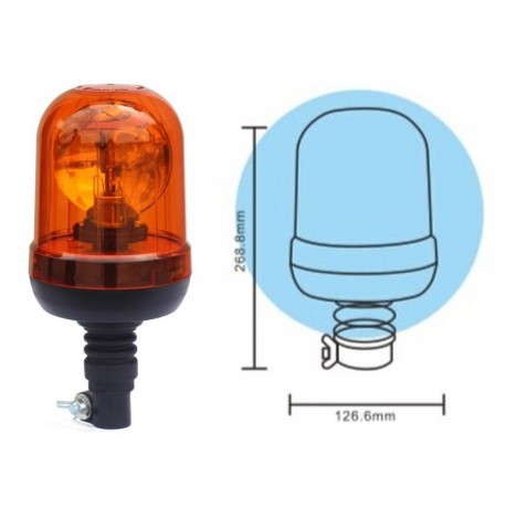 Lampa ostrzeg-kogut LED 12/24V elastyczna 268x126