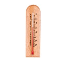 Termometr pokojowy drewniany 40/150mm. buk