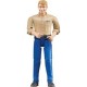 Zabawka figurka mężczyzna-blondyn w jasn.dżinsach