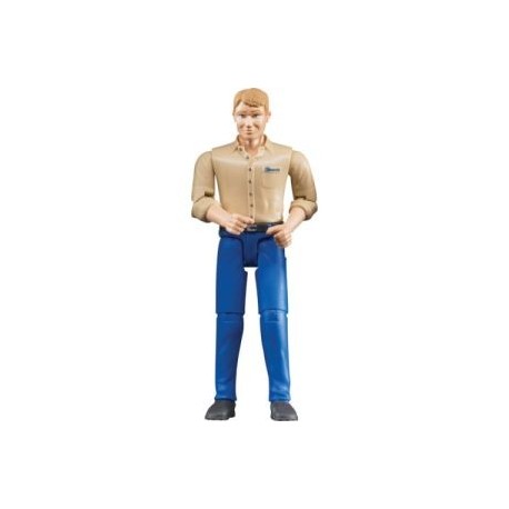 Zabawka figurka mężczyzna-blondyn w jasn.dżinsach