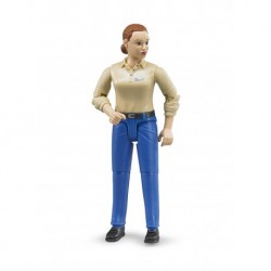 Zabawka figurka kobieta w niebieskich spodniach