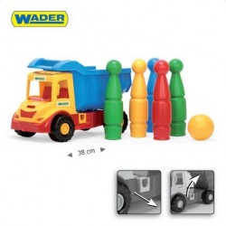 Zabawka Multi Truck wywrotka + kręgle /Wader/