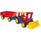 Zabawka Gigant traktor z łyżką i przyczepą /Wader/