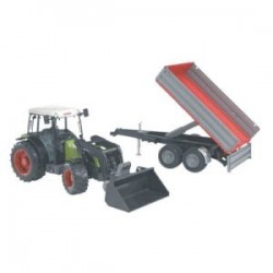 Zabawka traktor Claas Nectis 267F +ładowacz+przycz