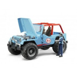 Zabawka Jeep Cross-country niebieski + figurka