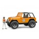 Zabawka Jeep Cross-country pomarańczowy + figurka