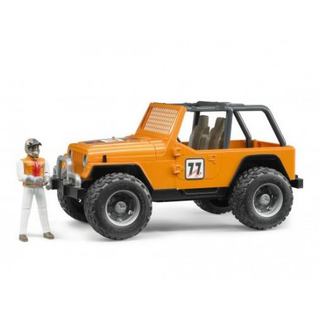 Zabawka Jeep Cross-country pomarańczowy + figurka