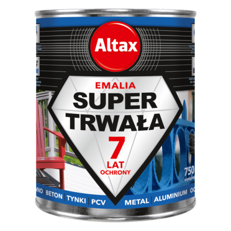 Emalia Super Trwała 250ml. czarna matowa Altax