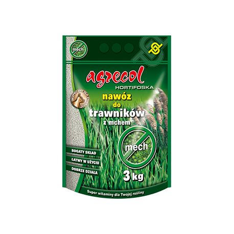 Nawóz do trawnika z mchem 3kg. hortifoska Agrecol