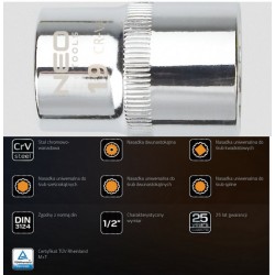 Nasadka spline 1/2" 12-k. 17mm. Neo